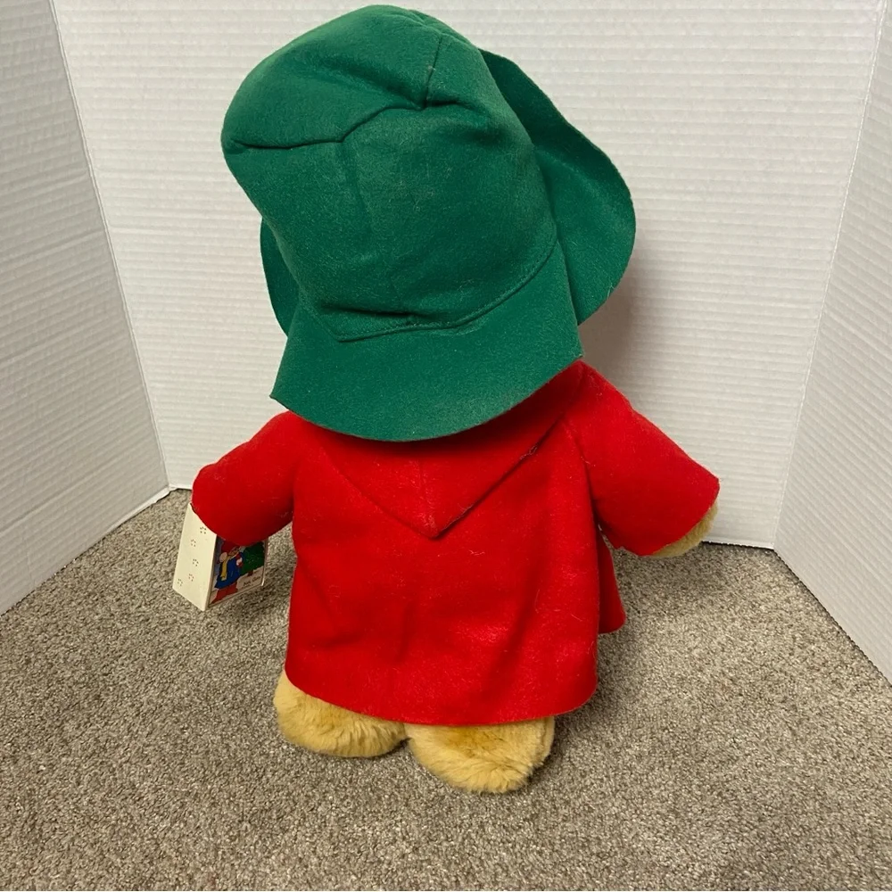 Vintage 1996 Sears Christmas Holiday Paddington Bear Plush, W/ Tag‎ & Ornament